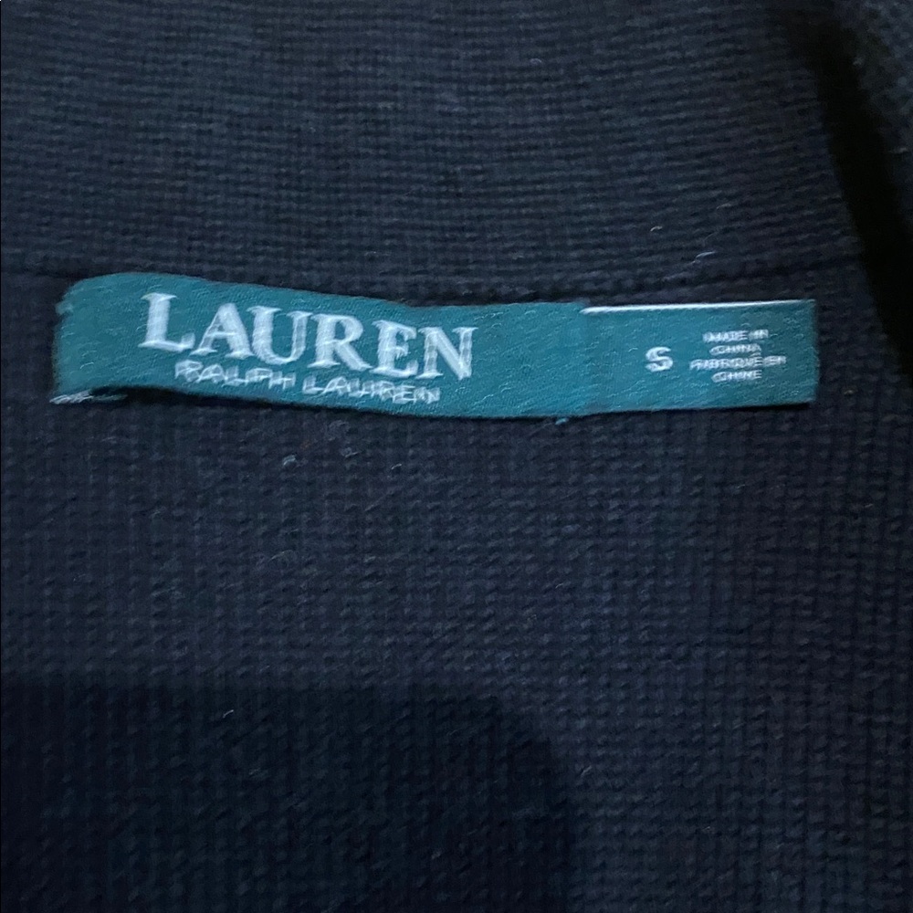 Lauren Ralph Lauren combed cotton blazer black dark Academia Preppycore small - Picture 8 of 16